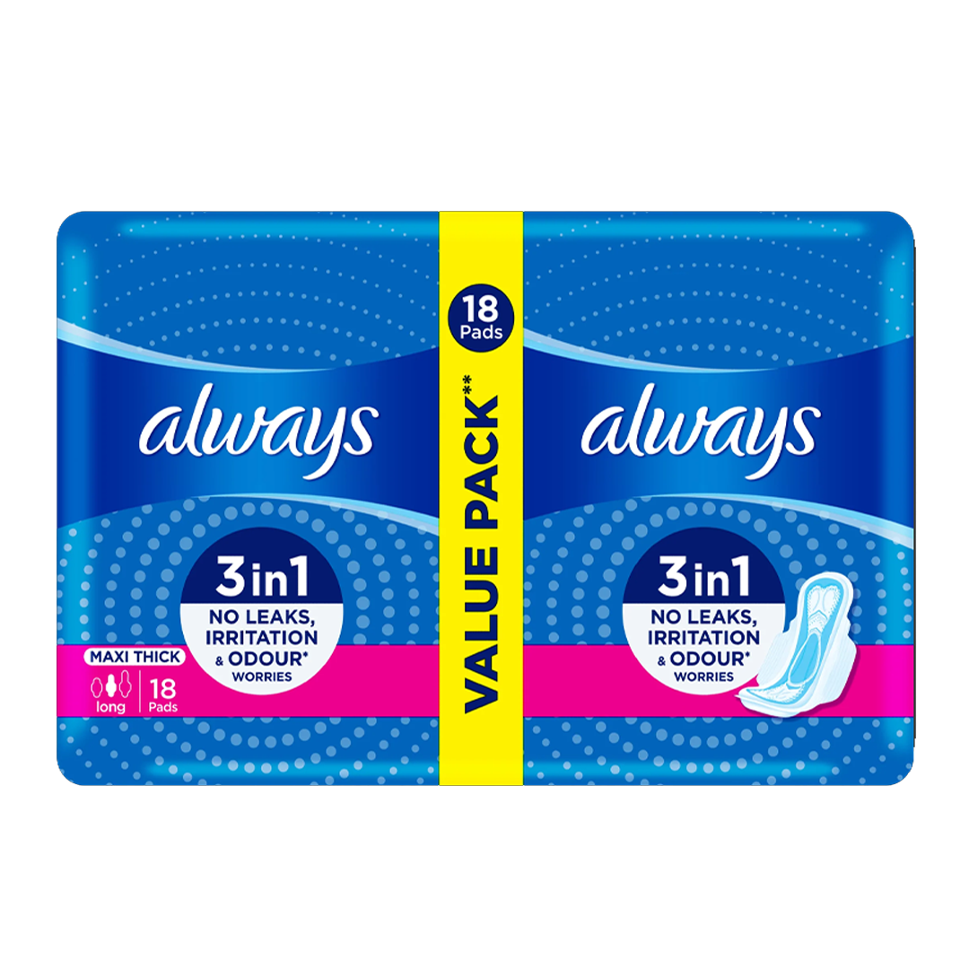 Always Maxi Thick Value Pack 18 Pads Offer 25% | Sifsaf