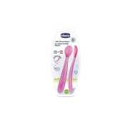 Chicco Softly Spoon 6M 2Pcs Pink