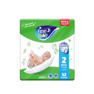 Fine Baby Diapers Small Size 2, (3-5Kg), 52 Diaper