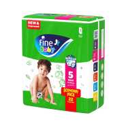 Fine Baby Diapers X-Large Size 5, (11-18 Kg), 22 Diapers