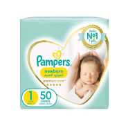 Pampers Premium Care Size 1 Newborn (2-5 Kg) , (50) Diapers