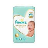 Pampers Premium Care Size 3 (4-9 Kg) , (62) Diapers