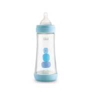 Chicco Perfect 5 Fast-Flow Bottle (Blue) 4M+, 330Ml