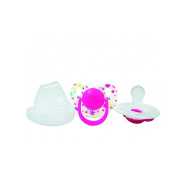 Optimal Round Nipple Silicone Pacifier 0+ Blue / Pink / Purple