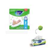 Fine Baby Diapers Small Size 2, (3-5Kg), 52 Diaper + Fine Fluffy Gift