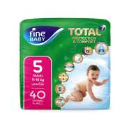 Fine Baby Diapers X-Large Size 5, (11-18 Kg), 36 Diapers