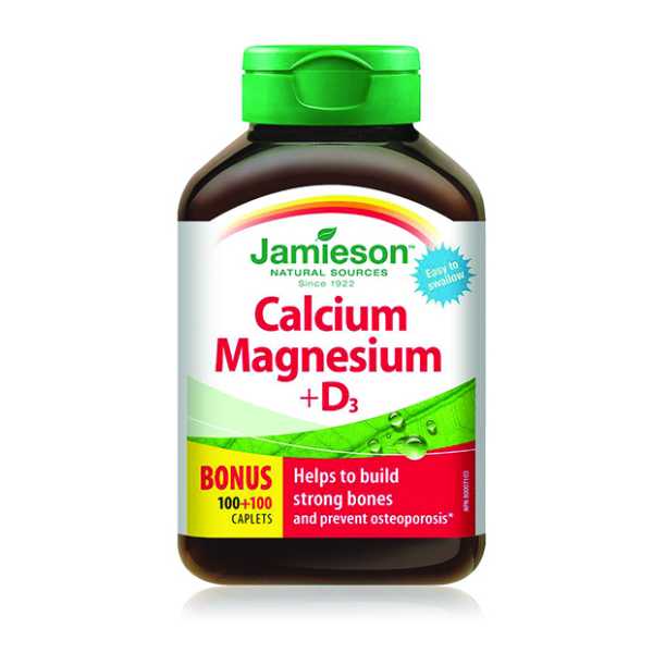 Jamieson Calcium Magnesium with Vitamin D3 200 Capsule