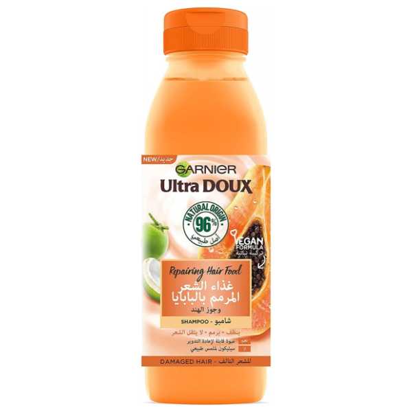 Ultra Doux Repairing Papaya Hair Food Shampoo For Damaged Hair 350ml