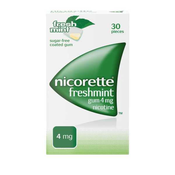 Nicorette Freshmint Nicotine Gum 4Mg 30 Pieces