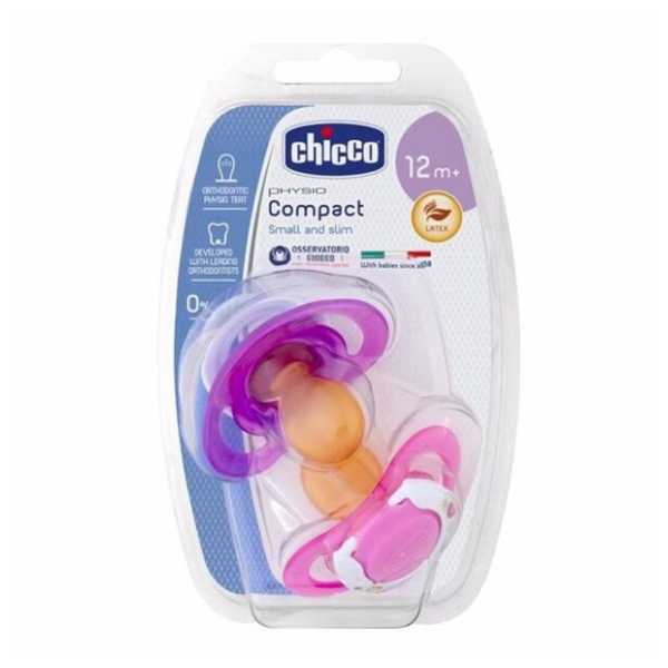 Chicco-Soother-Compact-Pink-12M+