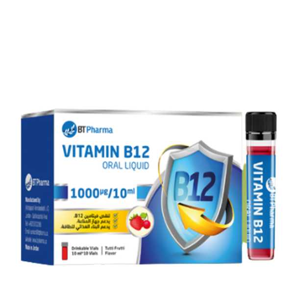 Bt Pharma Vitamin B12 (1000 µg/10ml) Oral Liquid 10 Vials