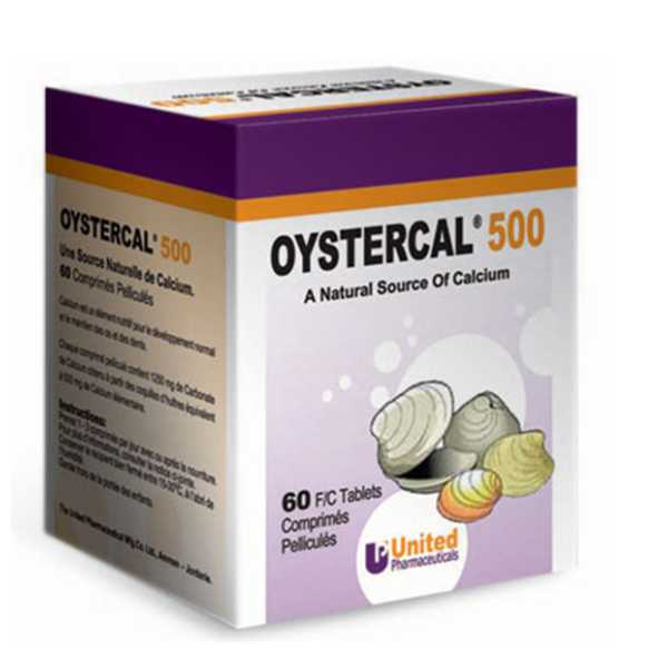 Oystercal (Calcium Carbonate) 500Mg 60Tab