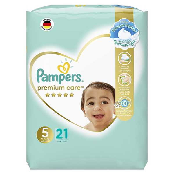 Pampers Premium Care Size 5 (11-16 kg) 21 Diapers