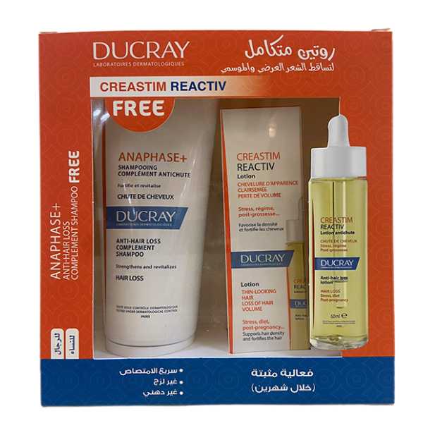 Ducray Creastim Lotion With Anaphase Shampoo Free