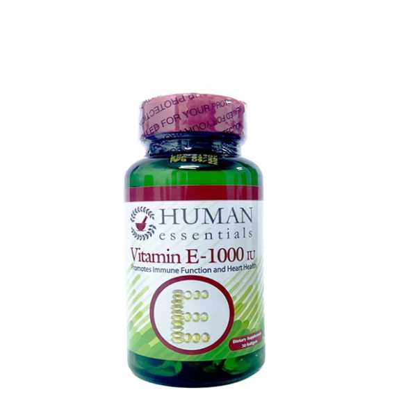Human Essential  Vitamin E-1000 IU 30 Capsules