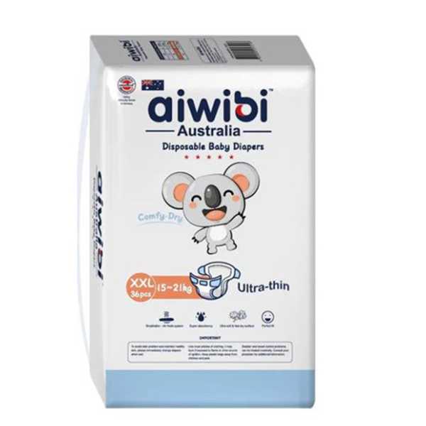 Aiwibi Baby Diapers Size (6) 15-21 Kgs 36 Diapers