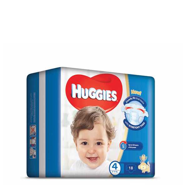 Huggies Diapers Size (4) 8-14 Kgs 18 Diapers