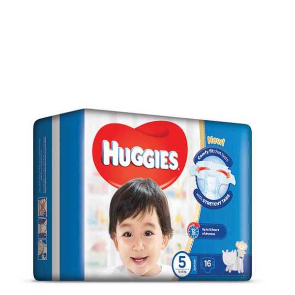 Huggies Diapers Size (5) 12-25 Kgs 16 Diapers