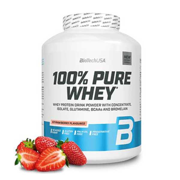 Biotech USA 100% Pure Whey Protein Strawberry 2270 Gram