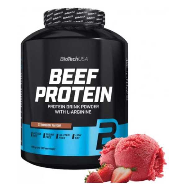 Biotech USA  Beef Protein Drink Powder 1816 Gram - Strawberry