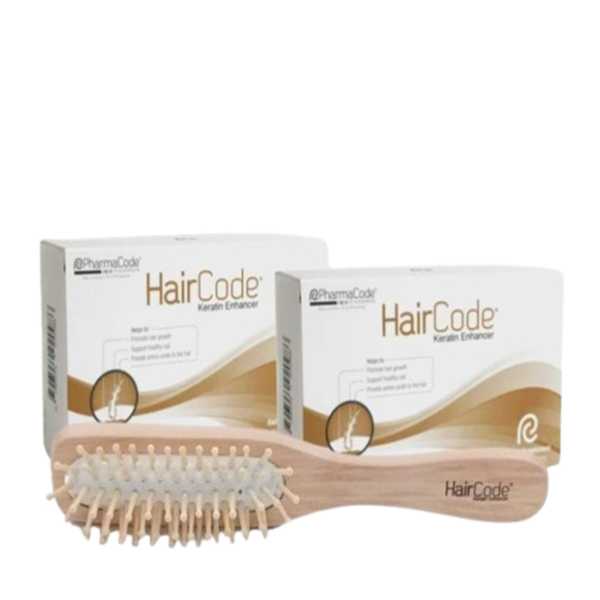 Hair Code 60 Cap Offer 2 Pcs With Brush