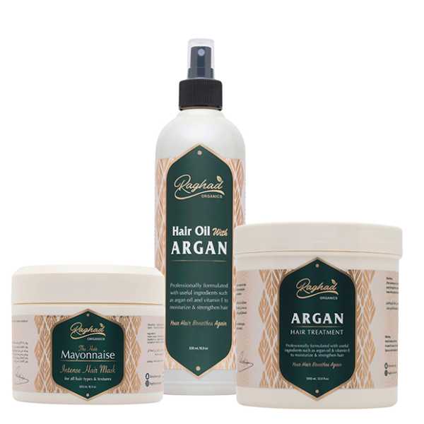 Raghad Hair Package (Mayo Mask + Argan Oil + Argan Treatment)