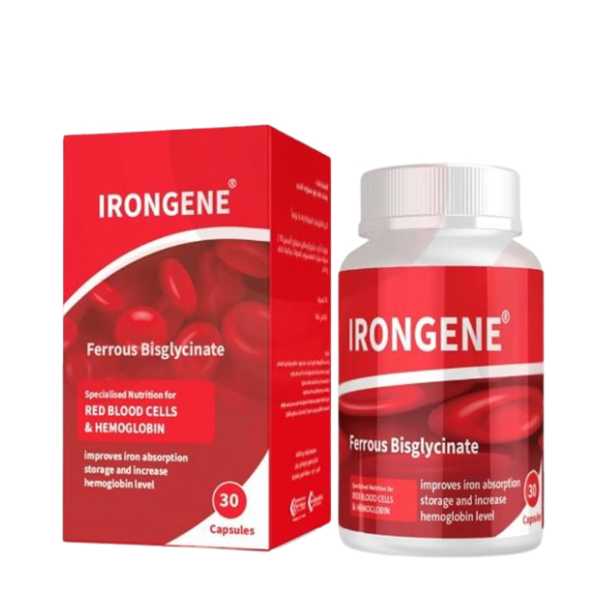 Irongene ( Ferrous Bisglycinate ) 30 Capsules