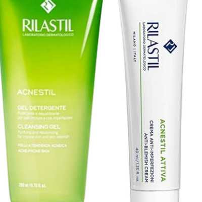 Rilastil Acnestil Reinigungsgel – Gegen Unreinheiten, Mit Panthenol & Hyaluron, 100 Ml Für Fettige Haut