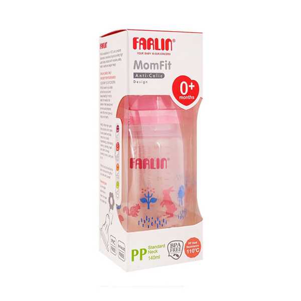 Farlin Momfit Anti Colic Feeding Bottle Pink 140Ml 0M+