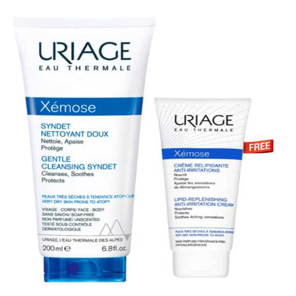 Uriage Xemose Cleanser + (Xemose Moist Cream 50Ml Free) Offer