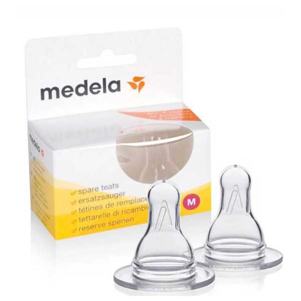 Medela Spare Teats Medium Flow 2 Pack