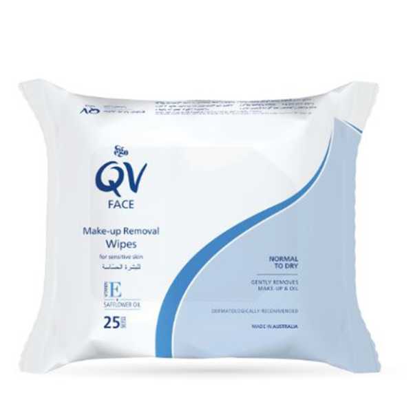 QV Face Make-Up Removal Wipes 25 Pieces