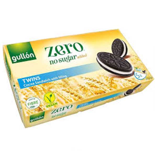 Gullon Twins Cocoa Sandwich Zero Sugar 210 Gram