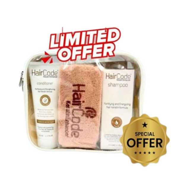 Hair Code (Shampoo + Conditioner + Shower Cap) Offer