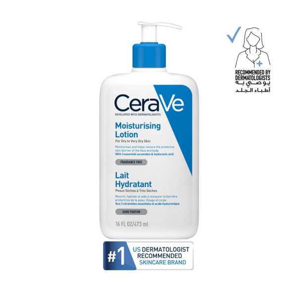 Cerave Moisturizing Lotion Dry To Very Dry Skin with Hyaluronic Acid 473Ml