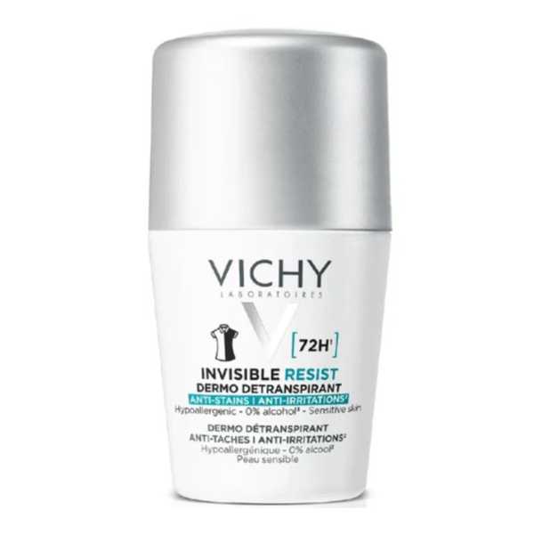 Vichy Deodorant 72H Invisible Resist Sensitive Skin Roll On 50Ml For Women