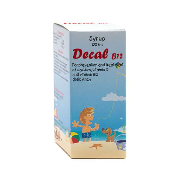 Decal Calcium, Vitamin D And Vitamin B12 Syrup 120Ml