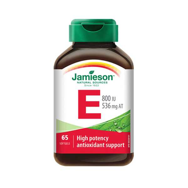 Jamieson Vitamin E 800IU, 65 Capsule