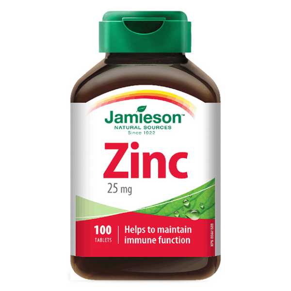 Jamieson Zinc 25 Mg, 100 Tablet