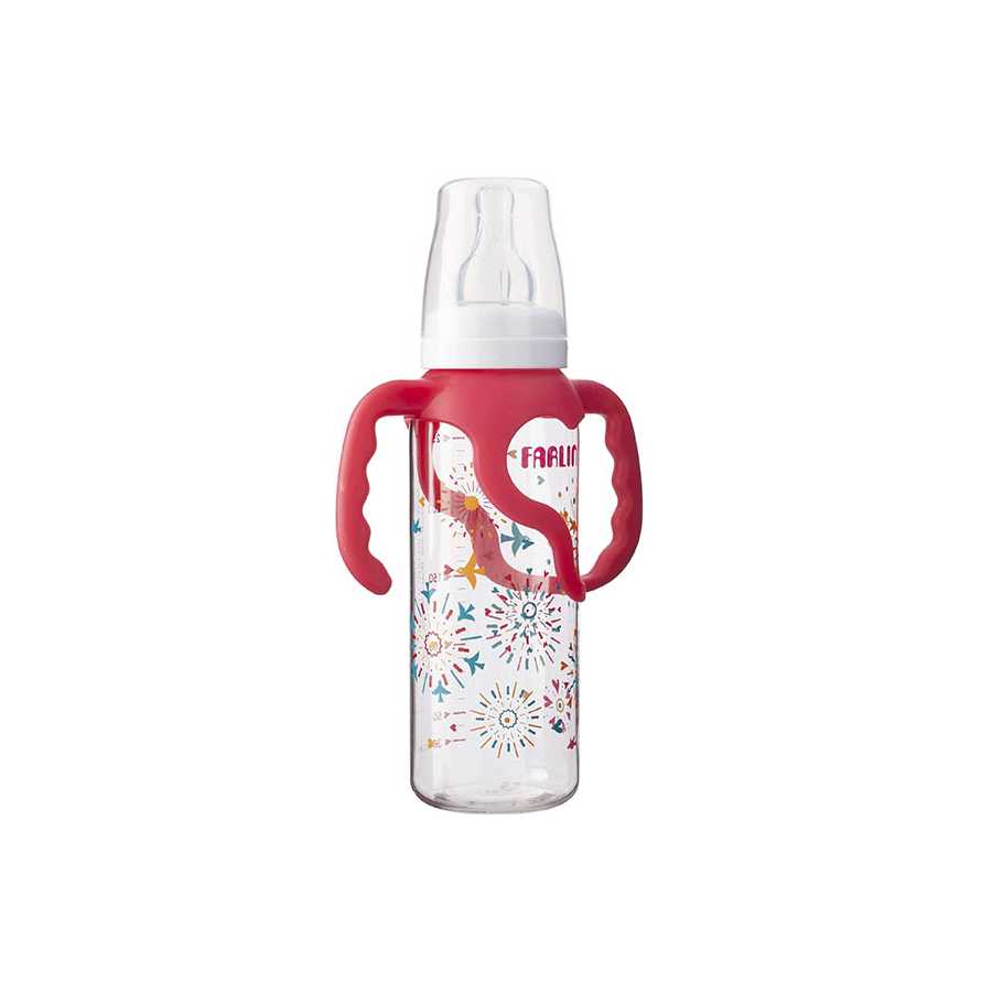 Farlin Feeding Bottle With Handle 240ML Pink