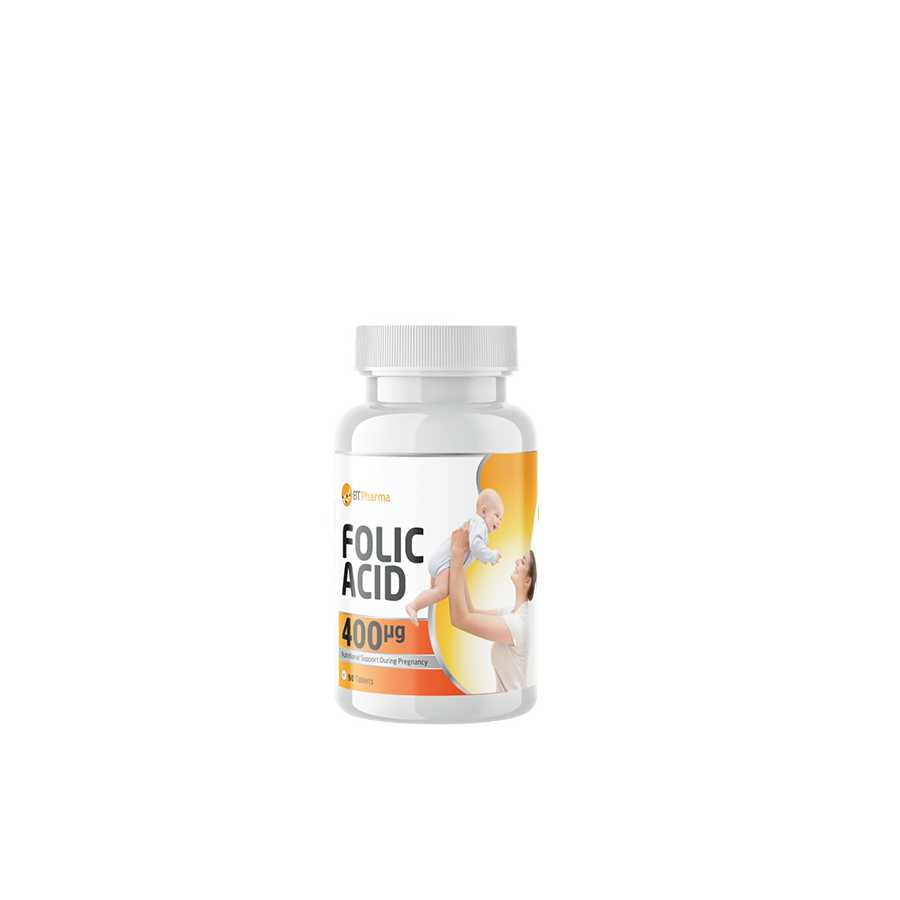 Bt Pharma Folic Acid 400 Mcg 90Tab