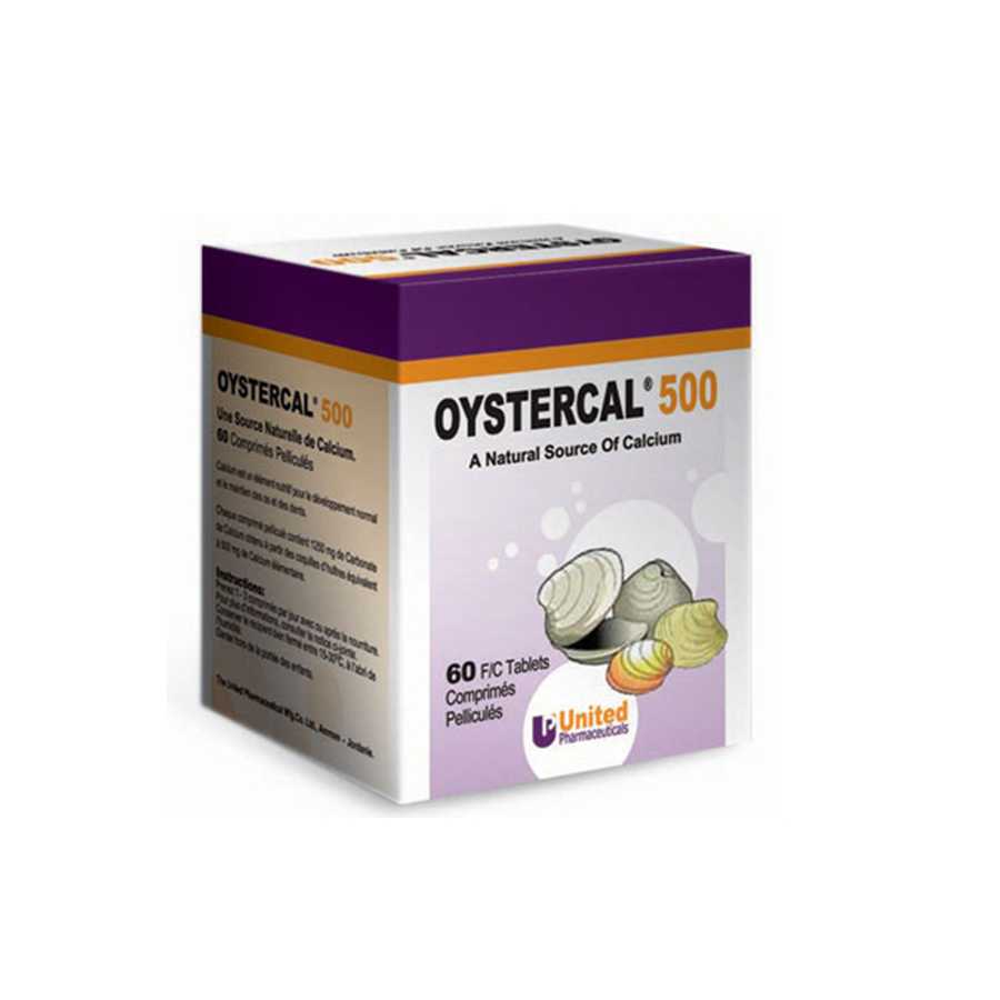 Oystercal (Calcium Carbonate) 500Mg 60Tab
