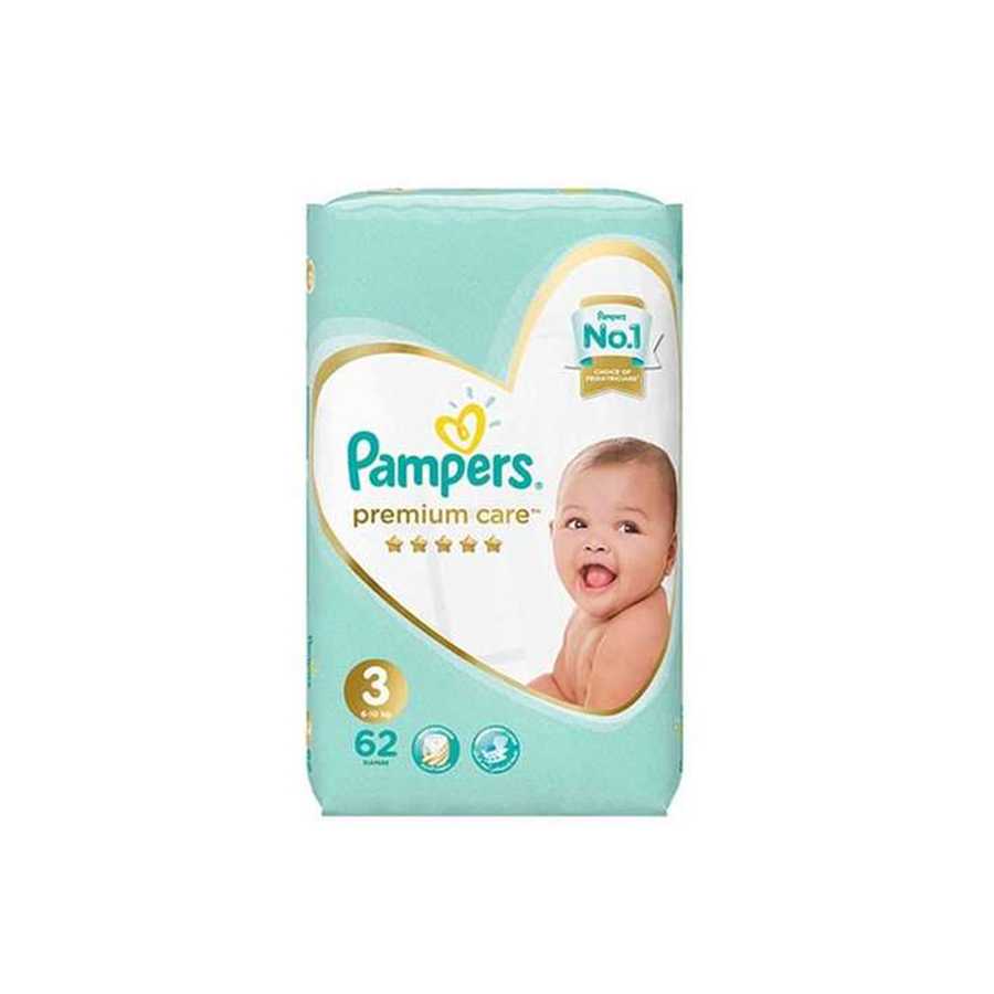 Pampers Premium Care Size 3 (4-9 Kg) , (62) Diapers