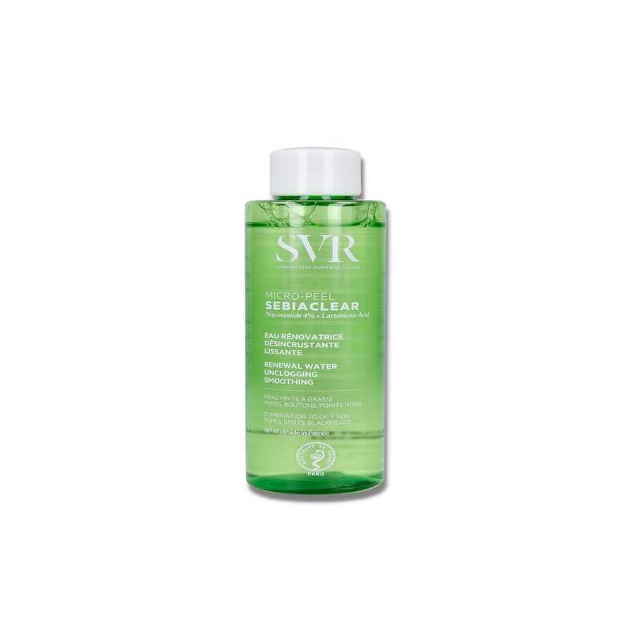 SVR Micro-peel - Eau Rénovatrice Désincrustante Et Lissante - Nettoyant Visage Et Yeux
