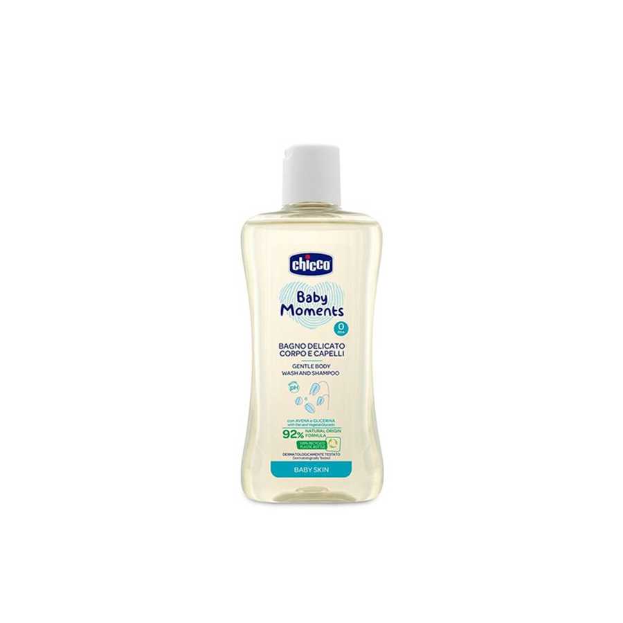 Chicco Baby Moments Body Wash &amp; Shampoo 200ML