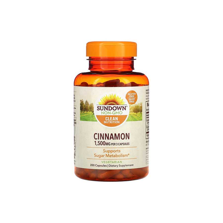 Sundown Cinnamon 1500Mg (Per 3 Capsules)  200Capsules