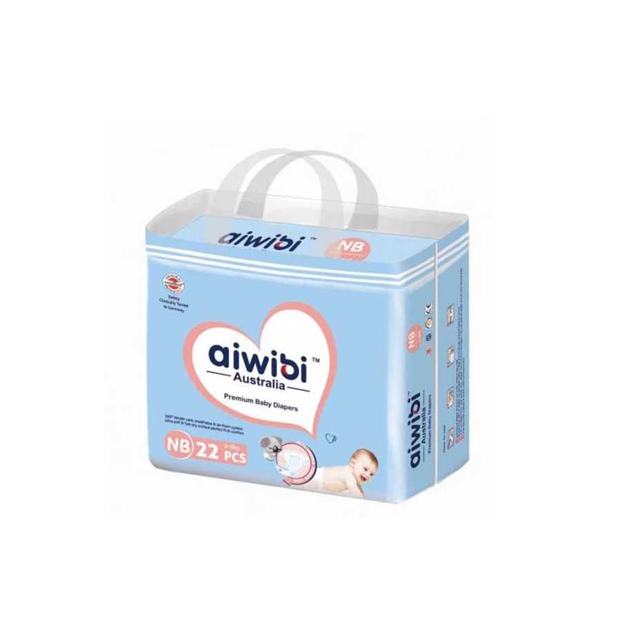 Aiwibi Baby Diapers Size (1) 3-6 Kgs 22 Diapers