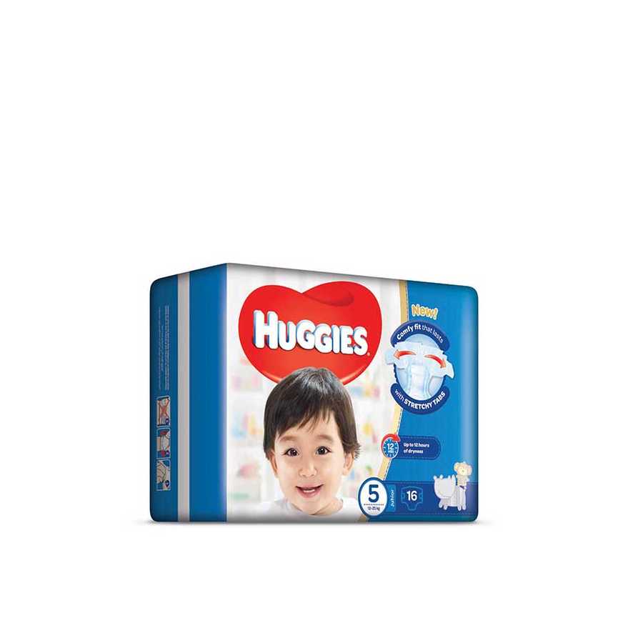 Huggies Diapers Size (5) 12-25 Kgs 16 Diapers