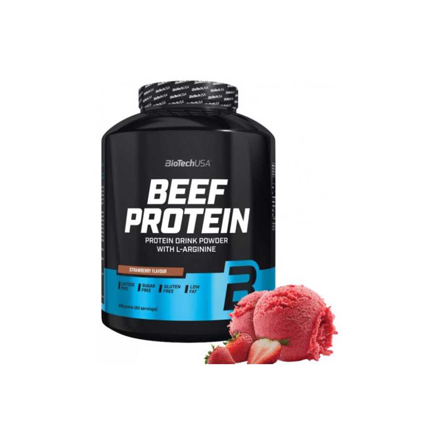 Biotech USA  Beef Protein Drink Powder 1816 Gram - Strawberry