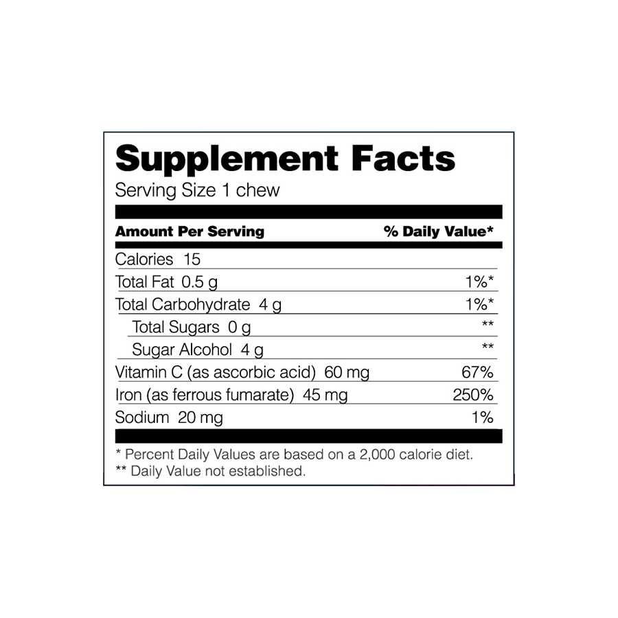 Bariatric Fusion Iron 45 Mg With Vitamin C Grape Flavor 60 Chewable Tablet